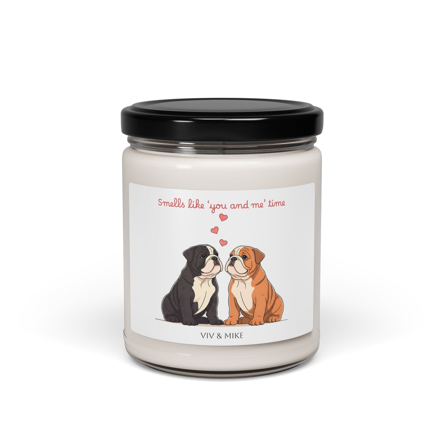 Personalized Bulldog Scented Soy Candle